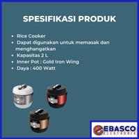 Gambar YONG MA Rice Cooker SMC 7033 Kapasitas 2 Liter Panci Gold Iron Wing Anti Lengket Bergaransi Resmi dari Ebasco Elektronik Kab. Bandung Barat 4 Tokopedia