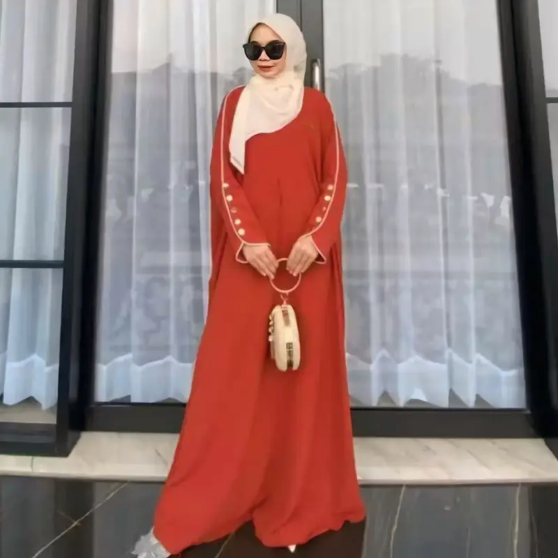 MECCA DAILY ABAYA BATWING UMROH INARA BAHAN CRINKLE AIRFLOW KOMBINASI 5