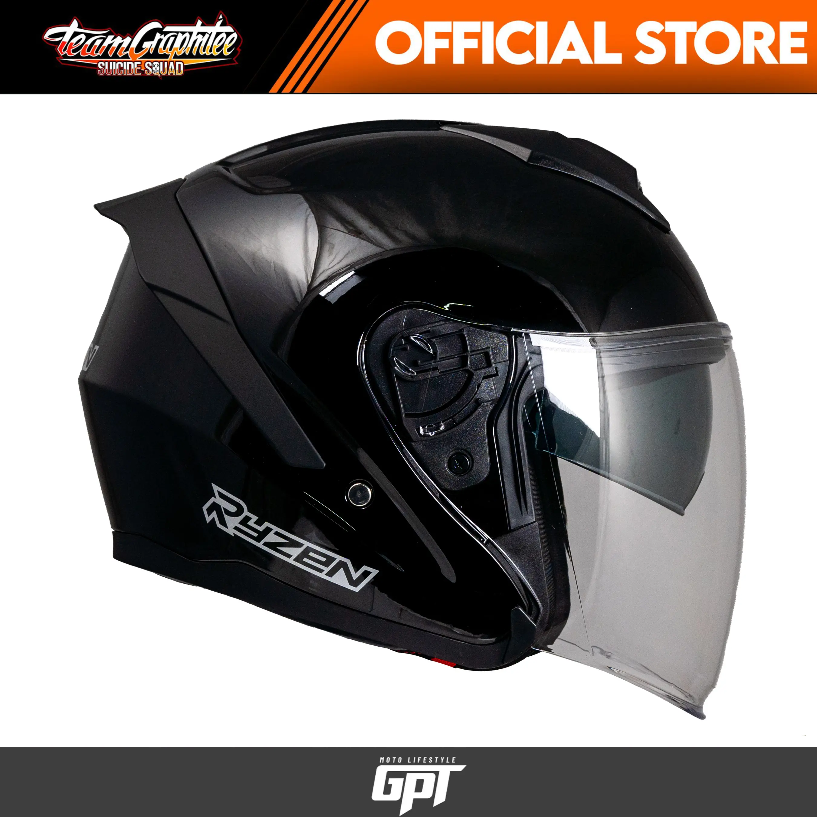 RYZEN HELMET ZX-800R HALF FAC E DUAL VISOR - TikTok Shop Philippines