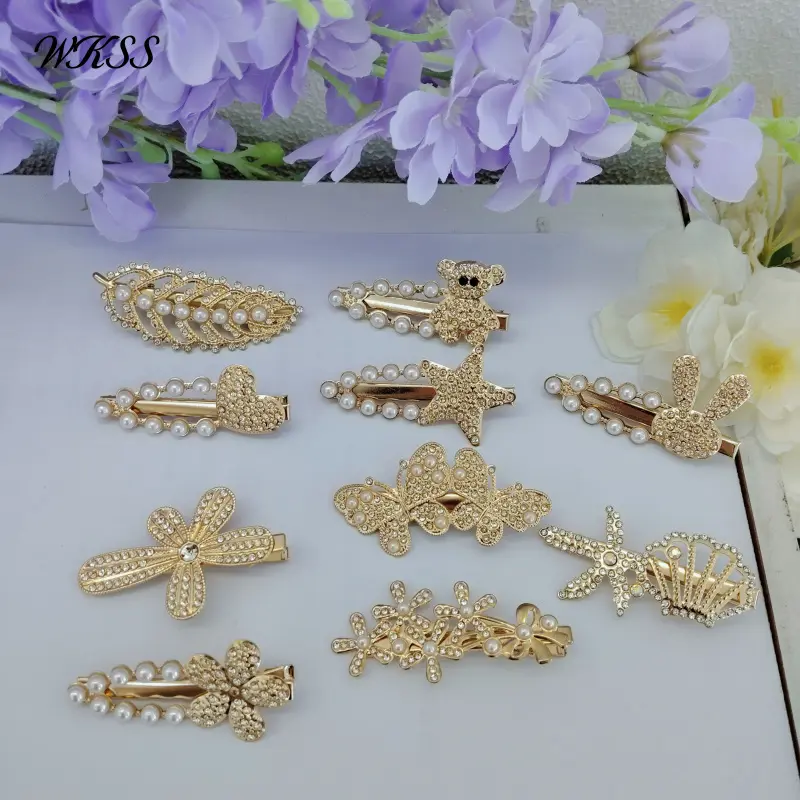Set 10 kẹp tóc ngọc trai Rhinestone, Thời trang nữ, Kẹp tóc bóng mượt, Thiết kế đơn giản, Kẹp tóc mái kim tuyiến, Clip giá trị cao,kẹp tóc đá， Kẹp tóc mái kim loại，Set Kẹp tóc nữ, Kẹp tóc nữ,Dát kim cương giả，Kẹp tóc xinh，kẹp tóc đá，kẹp tóc càng cua，Women 6