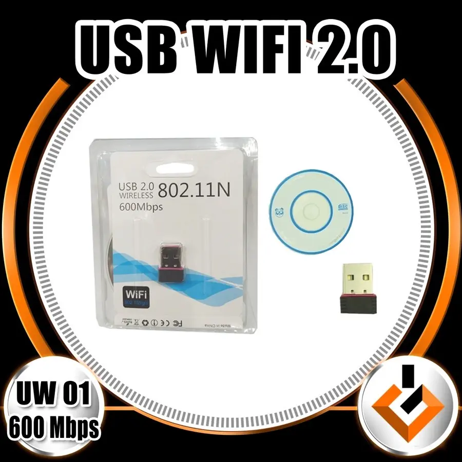 Usb USB WiFi Adapter 600Mbps 2.0 802.IIN – Wireless Receiver PC Laptop