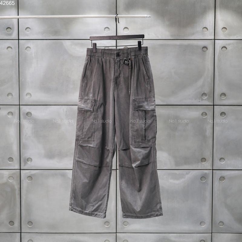  Quần Cargo Pant kaki No.1 Studio màu ghi loang ống xuông có rút gấu In12725 