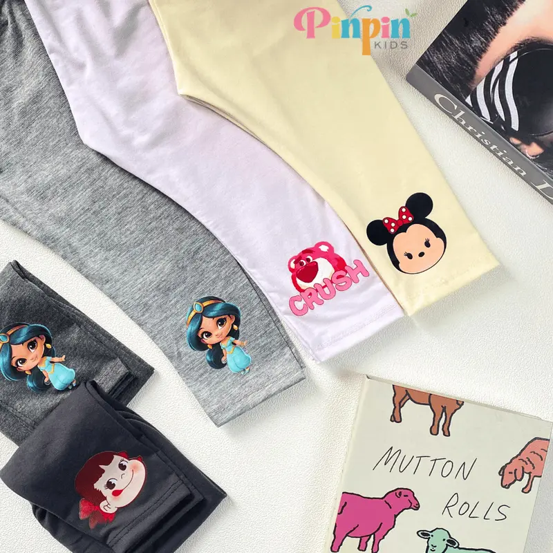 Pinpin Kids - Legging Anak Perempuan Motif Karakter Disney Lucu / Fashion Anak Perempuan 3