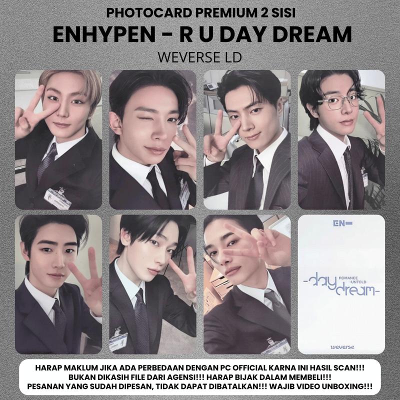 (ISI 7 PCS) Photocard ENHYPEN ROMANCE UNTOLD DAYDREAM [2] - PC 2 SISI KPOP Premium fotocard Merch Unofficial Enha Engene Romance Untold 7
