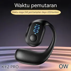 Bluetooth nirkabel headphone satu telinga tali mikrofon olahraga mengemudi noise reduction headphone