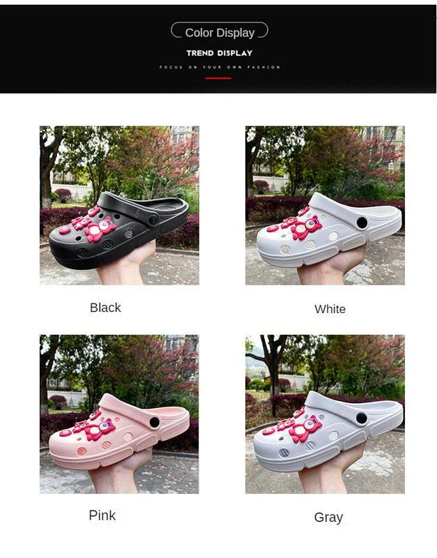 Product Introduction of Shoes Women's Slippers Popular Personalized Thick-Soled Slippers Men's Outerwear 2023 New Baotou Sandals Sandals Beach Shitting Feeling Men's Sandals Slippers 4
