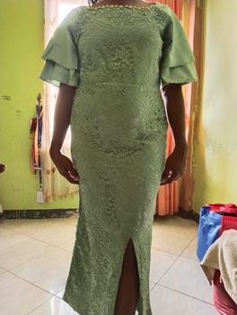 Product Review of Dress Brukat Amanda / Dress brukat / Dress wanita / Dress kondangan Cantik Casual Panjang Velvet Formal Sabrina Nyaman Pesta Mewah Gaun from M**a 0