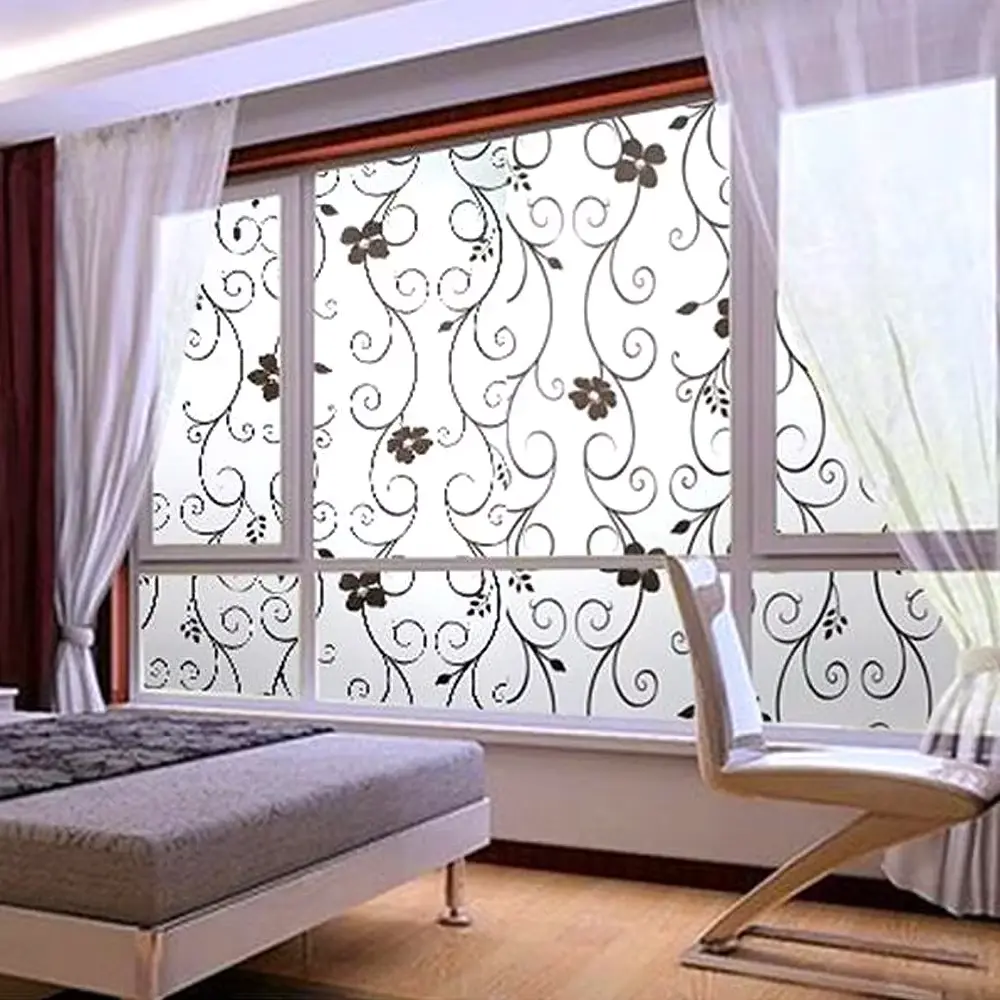 Sticker Kaca Glass Film Sandblast Buram 45 CM X 1 Meter Motif Aesthetic Tidak Tembus Pendang
