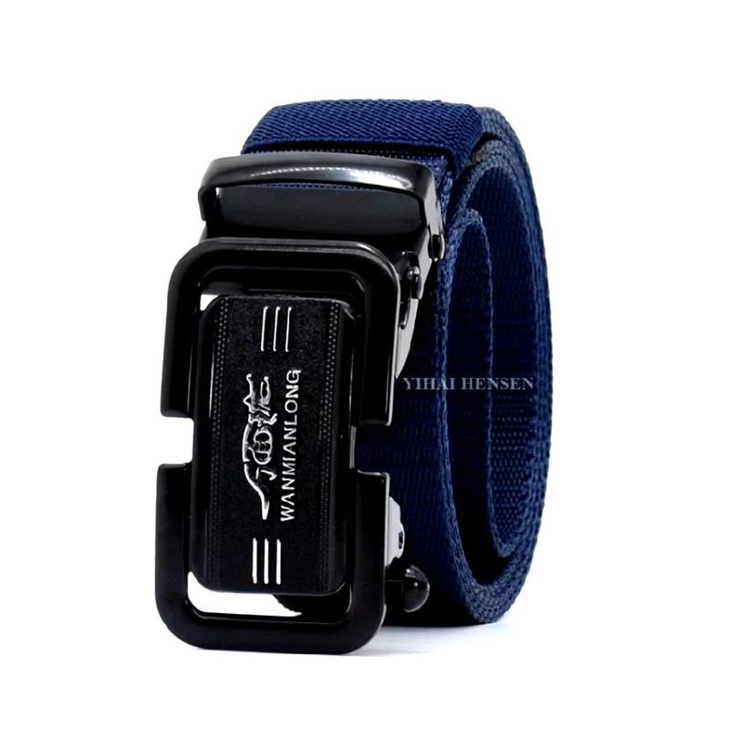 Ikat Pinggang Pria Nylon Canvas Trendy fashion Gesper Besi || G - 009 4