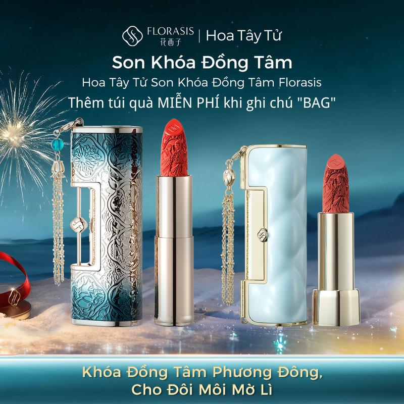 Hoa Tây Tử Son môi Blooming Rouge Khóa Đồng Tâm Florasis