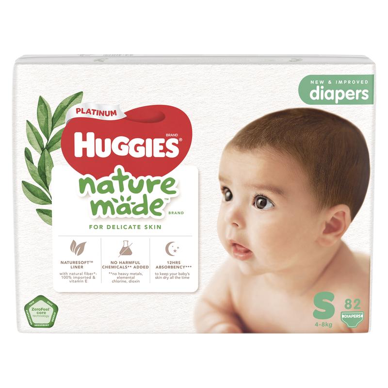   M3  Tã - Bỉm dán quần Huggies Nature size NB S M L XL cho bé EC 