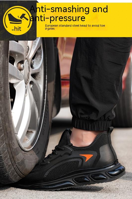 Product Introduction of Labor Protection Shoes Men's Anti-Smashing and Anti-Stab Safety Shoes Lightweight Comfortable Wear-Resistant Air Cushion Shock Absorption Protective Work Shoes 6