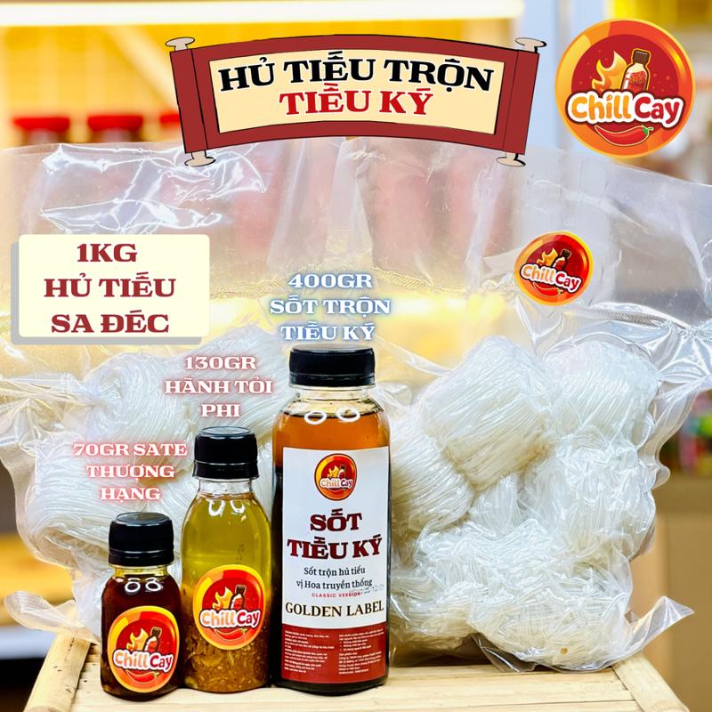 Combo hủ tiếu khô LỚN 8 - 10 người ăn - CHILLCAY - SET hủ tiếu khô vị Hoa truyền thống.