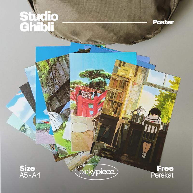 Poster Dinding Aesthetic Studio Ghibli (Isi 32 pcs) 3