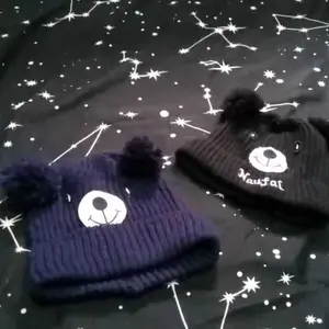 Kupluk Pompom anak Karakter Beruang Rajut Topi Fashion Kids