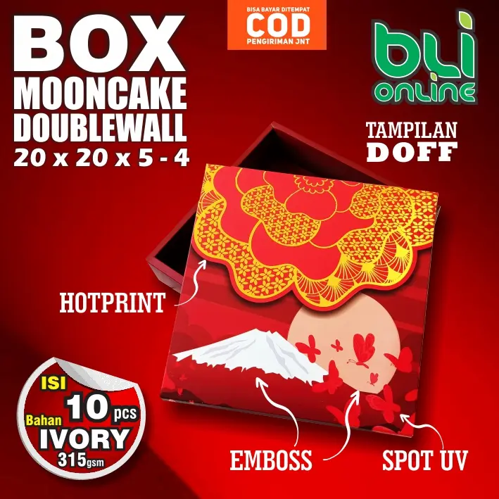 Box Mooncake 20 x 20 x 5 / Kotak Kue Bulan / Box Hampers / Dus Pudding / Box cake / Kardus Kue 0