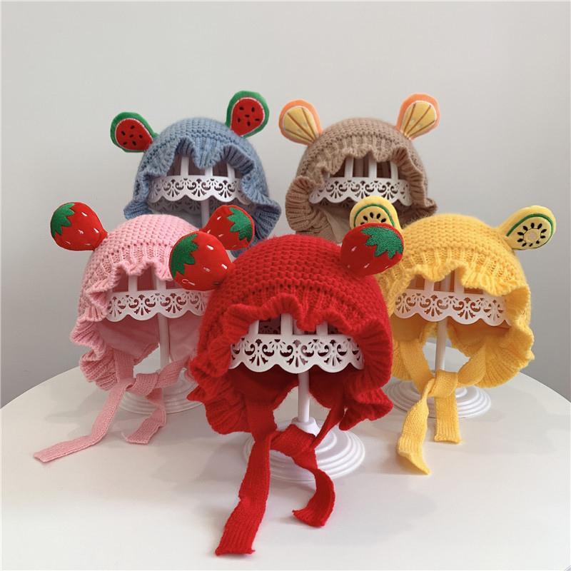 Mũ Dệt Kim Thiết Kế Trái Cây Hoạt Hình Cho Em Bé Mũ Len Ấm Áp Mùa Thu Đông Thích Hợp Cho Bé Trai Và Bé Gái Mũ Chống Gió Bảo Vệ Tai Cho Trẻ Sơ Sinh Và Trẻ Mới Biết Đi Dễ Thương