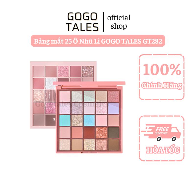 Bảng mắt 25 Ô Nhũ Lì GOGO TALES Crystal Color Charming Eyes GT282 Back To Reality GOGOTALES Lâu Trôi Phấn Mắt Trang Điểm Mỹ Phẩm Cosmetic Women Nữ
