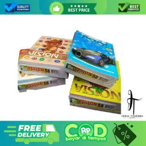 BUKU TULIS VISION 58 LEMBAR SATU PAK ISI 10 PCS / Paper ukuran quarto Stationery 2
