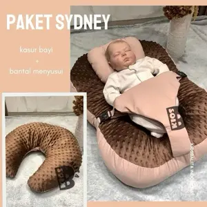 ￼PAKET SYDNEY MINKY PREMIUM KASUR SOFA BAYI + BANTAL MENYUSUI MINKY SUDAH ANTIBACTERIAL KUALITAS PREMIUM