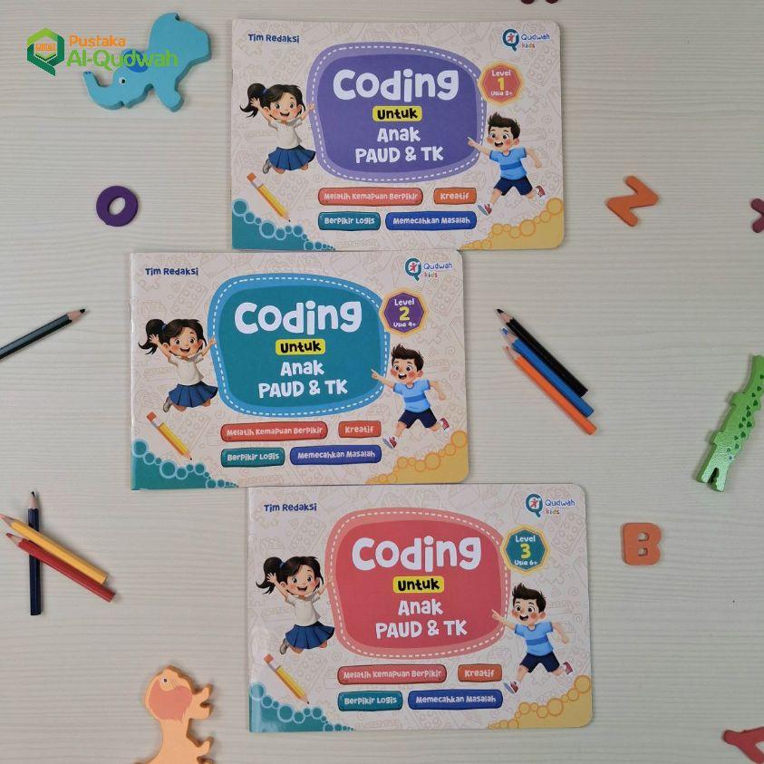 Paket Buku Coding untuk Anak Paud dan Tk isi 3 buku || 3 Buku Coding for kids || Coding untuk anak Tk II Paket Coding Super Lengkap anak usia 3 - 10 Tahun II buku edukasi anak II buku anak tk dan paud