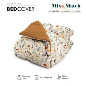 Bedcover ( ONLY ) Two Tone 2 warna Uk 120x220, 150x220, 180x220, 200x220 Double polos/aethetic