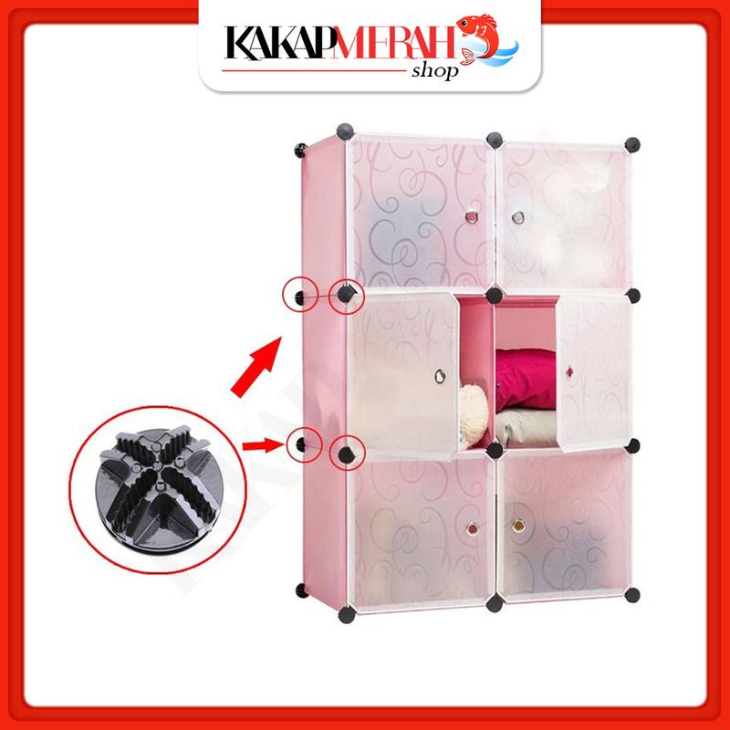 Konektor Sambungan Lemari Susun Pakaian Penyambung Rak Sepatu Bongkar Pasang 4 Pcs Buckle Connector 1