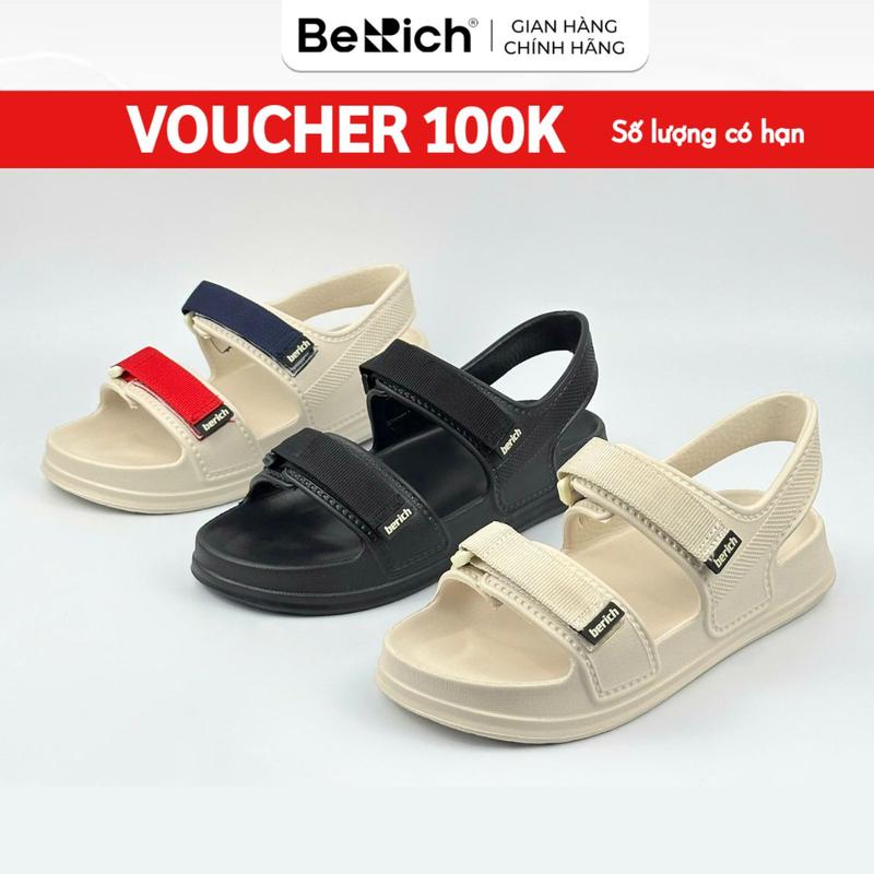 LÙI SIZE TẶNG VỚ Giày Sandal Nữ Mùa Hè Đi Biển Mưa Đế Êm Chống Trơn Trượt Không Thấm Nước Berich BE222 Trẻ Em dep sandal