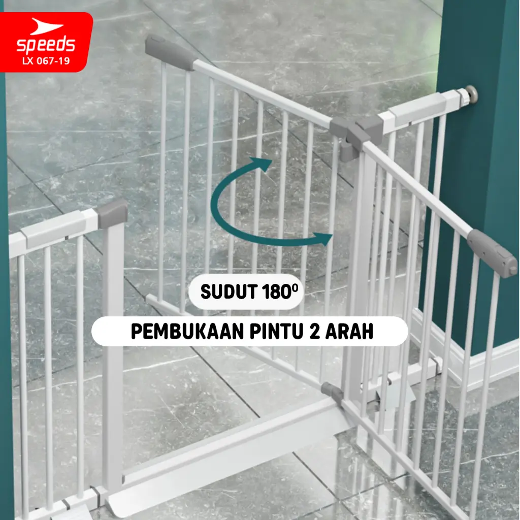 SPEEDS Baby Safety Gate Pagar Pintu Bayi Pagar Pengaman Bayi Pembatas Bayi Anak Tangga Dapur Kamar Mandi Safe Gate Children 067-20