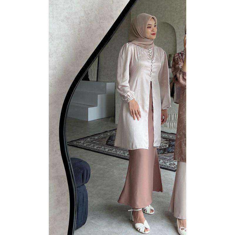 Qiyara tunik 2 new series (Hanya Atasan motif tunik melayu wanita)