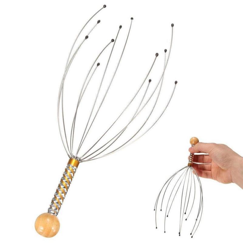 DR Head Neck Massage Octopus Scalp Massager Stress Release Relax Tool Heath Care Claw Acupuncture Alat Urut Kepala Leher Hilang Tekanan Body Care Massaging Relaxation