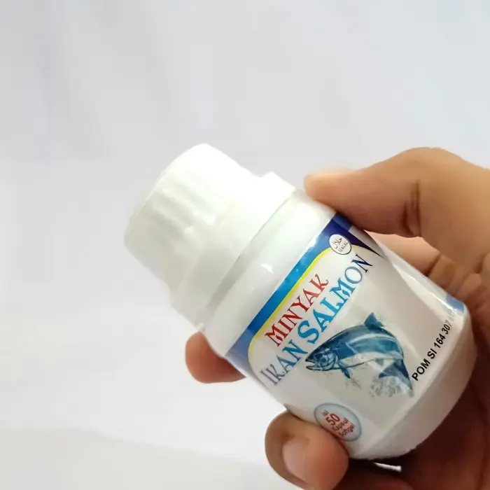 Kapsul Minyak Ikan Salmon Asli Murni Bpom Isi 50 - Minyak Ikan Omega 3