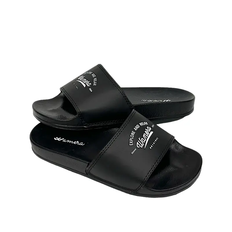 SANDAL WAMERA - Moonlight Black White Sandal Slop Pria&Wanita Sandal Slide Santai Unisex 4