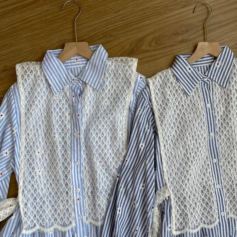 LONNA STRIP BLOUSE KATUN MOTIF SALUR BUNGA 2