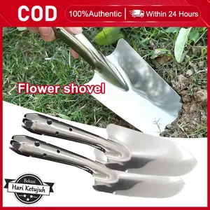 Sekop Berkebun Stainless Steel – Kepala Perak, Cocok Taman/Pot/Bibit