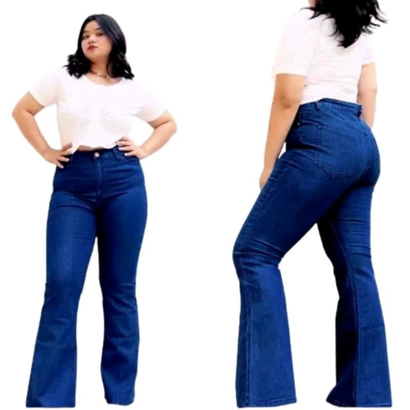 Celana Panjang Wanita HW Cutbray Super Jumbo BB 100 - Kekinian Flared Stretch Premium - High Wrap Gray Jeans Hitam Loose Jeans Hitam jeans  biru retro 8