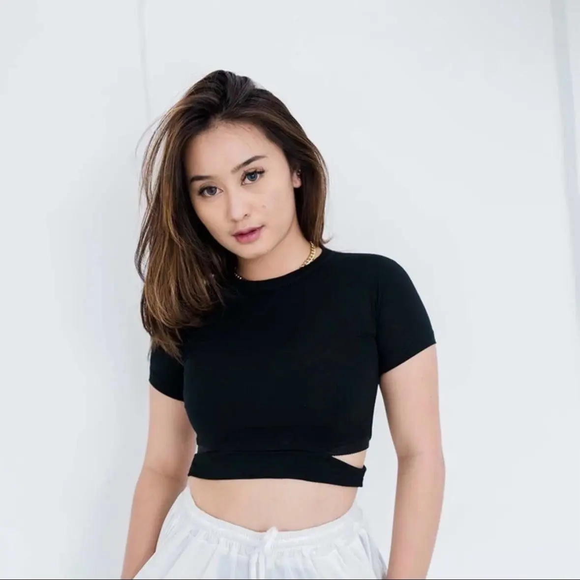 SLEVY TOP short sleeve | baju atasan wanita korean style top rib slevy lengan pendek Crop Lembut Nyaman Panjang Basic