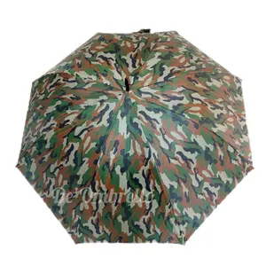 (079AA&060B)Payung Golf Jumbo 2x8K Motif Loreng/Army & Polos Biru Dalam Silver Anti UV/Payung Jumbo