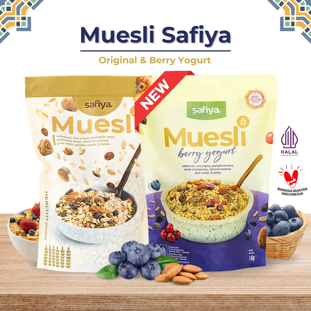 Muesli Safiya 1 Kg Sereal Dried Fruit Oatmeal Sarapan