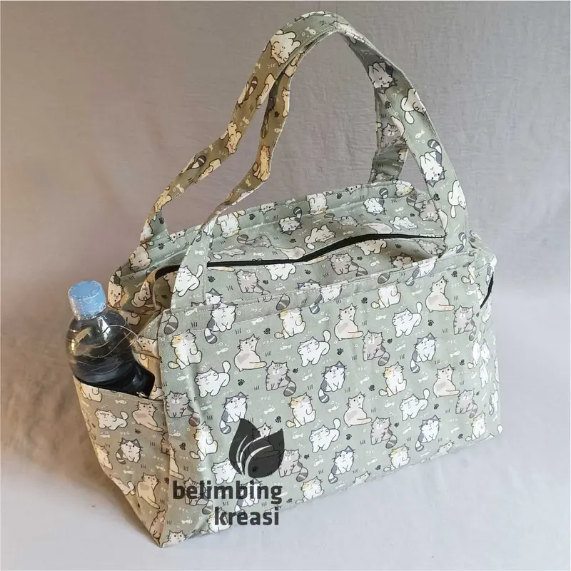 TRAVEL BAG JUMBO LIPAT PRIA WANITA TAS DUFFEL WEEKENDER MODEL JINJING UNTUK BAJU PAKAIAN BEEPRGIAN BAHAN KAIN KANVAS MOTIF TTBKM TM 02 0