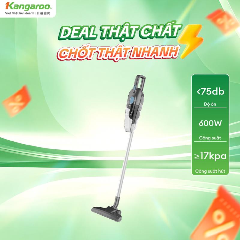 KGVC6S2E | Máy hút bụi cầm tay Kangaroo - Công suất 600W, công suất hút 17kpa
