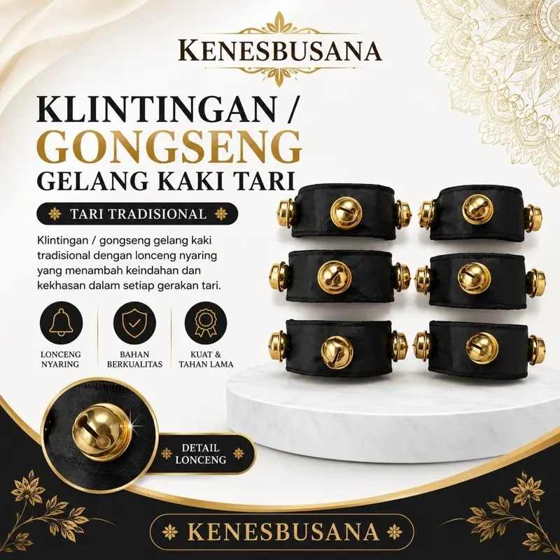 Klintingan Gongseng / binggel jaranan kuda kepang gelang kaki, klintingan jaranan