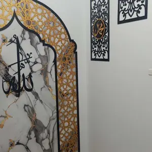 Hiasan dinding mihrab mushola bahan Mdf cutting laser mihrab  mini di rumah mihrab mihrab mushola rumah