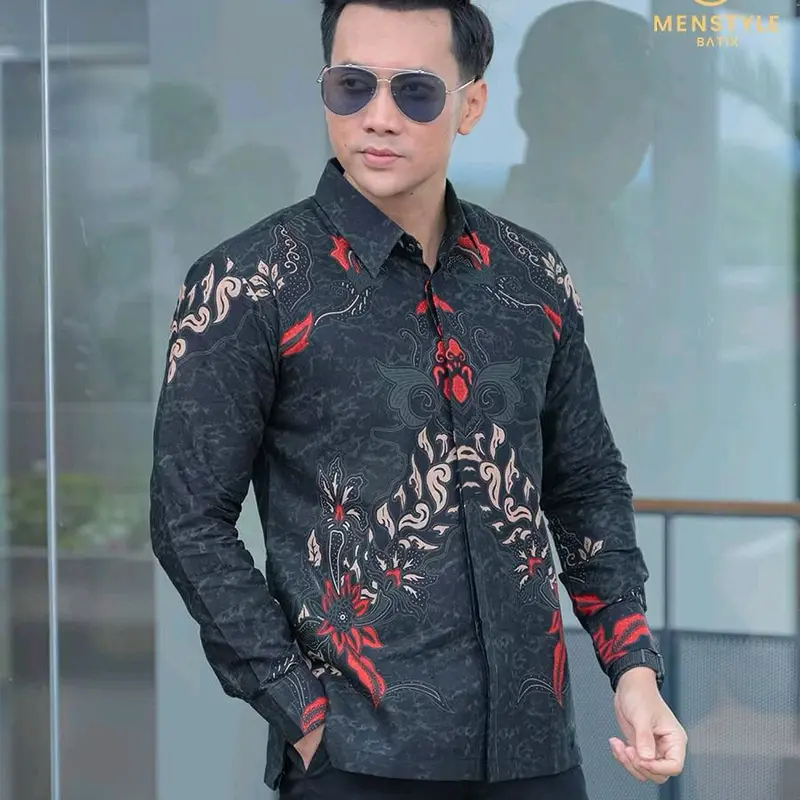 Kemeja Batik Terbaru Kekinian Lengan Panjang Premium Size M L XL XXL Batik Printing Pekalongan Pria arkanza 5