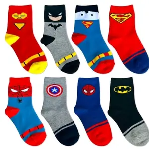 3 PASANG KAOS KAKI Anak Bayi Batita Balita 0-3 tahun cewe cowo panjang sebetis Superhero Fashion