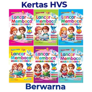 Buku Anak Lancar Membaca Tanpa Mengeja Jilid 1-6 Ecer Per Jilid Kertas HVS - Lingkar Media