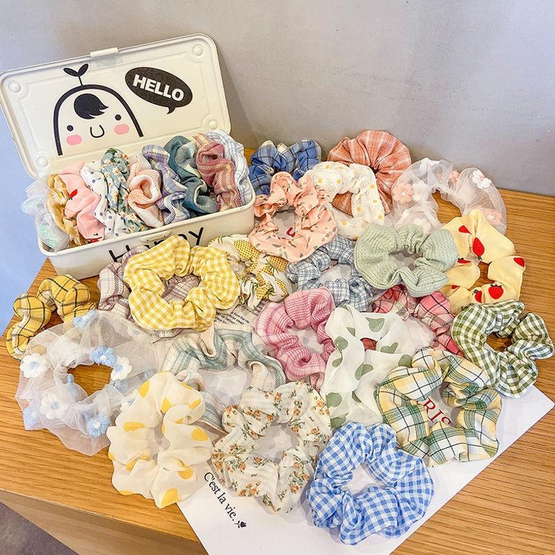  Bộ Scrunchies Mùa Hè 10 Chiếc Xúc Xích Hàn Quốc Dây Buộc Tóc Đuôi Ngựa Dây Buộc Tóc Ins Dây Buộc Tóc Trẻ Em Dây Buộc Da Nữ Dây Buộc Tóc Nữ Thích Hợp Cho Phụ Nữ 