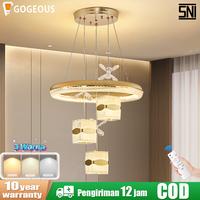Gambar GOGEOUS Lampu Gantung Minimalis Kristal 3 Warna Mewah 40cm Diameter AC90V~260V LED 60W Remote Control Garansi 10 Tahun COD 12H Pengiriman SNI Kamar Putih Akrilik - B2-6+Remote dari GOGEOUS Lampu Shop.ID Kab. Tangerang 1 Tokopedia