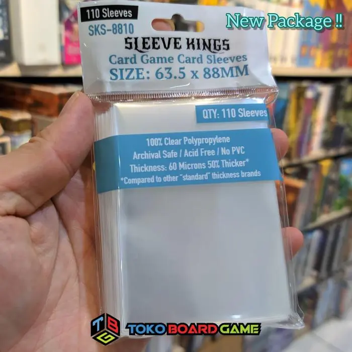 Promo Sleeve Kings Card Game Card Sleeves (63.5X88 Mm) - 110 Pack, - Mtg Size Berkualitas 1