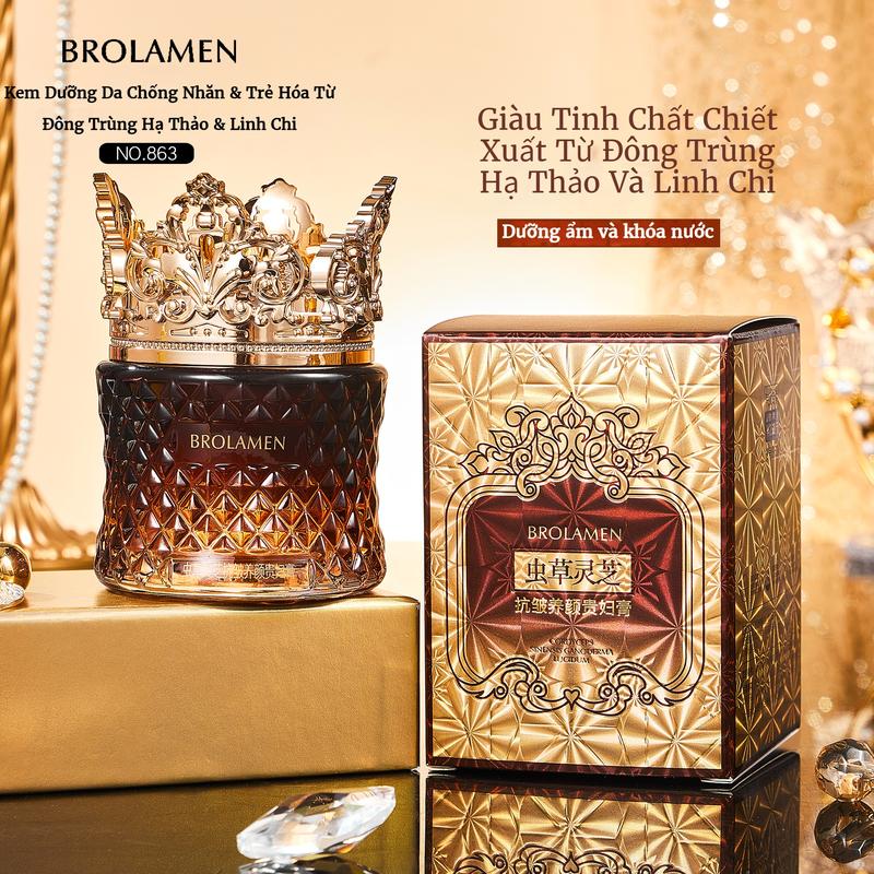 Kem Dưỡng Da Cao Cấp Quý Phu Nhân Làm Trắng Hồng Mờ Thâm Nám Dưỡng Ẩm Sâu 55g Linh Chi Đông Trùng Hạ Thảo